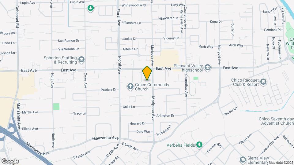 2425 Mariposa Ave Map and Location Details