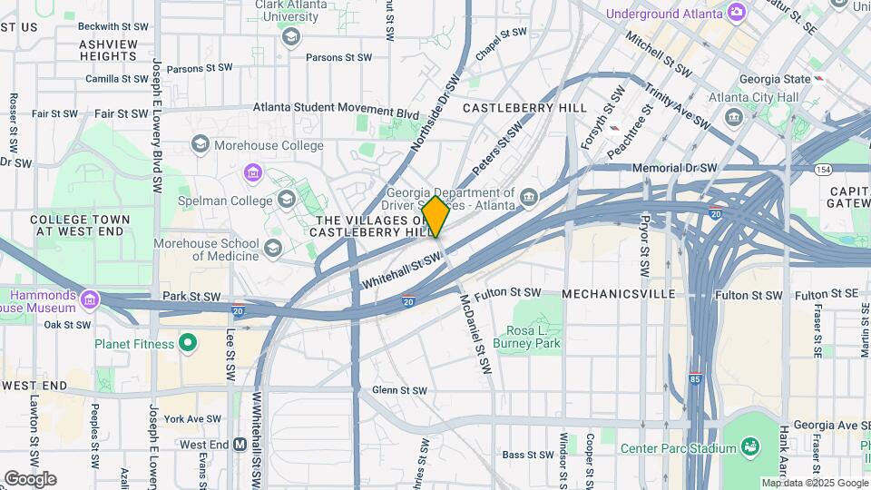 505 Whitehall St SW, Unit Penthouse Loft Map and Location Details
