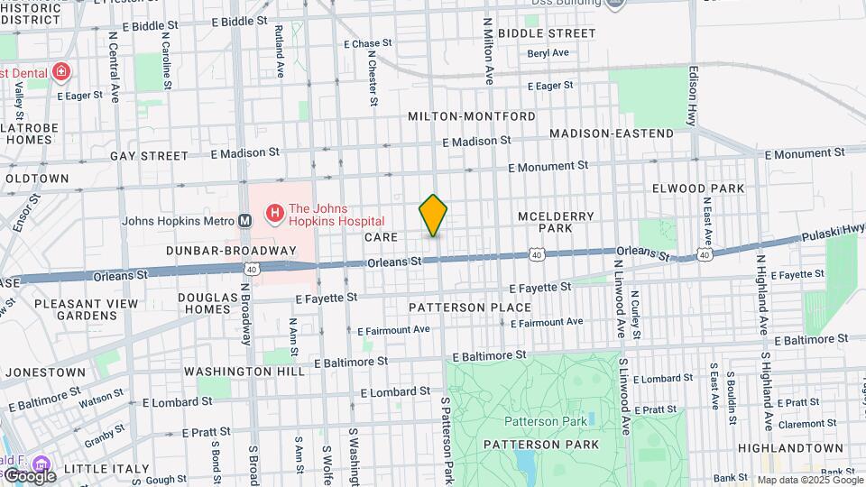 428 N Patterson Park Ave Map and Location Details