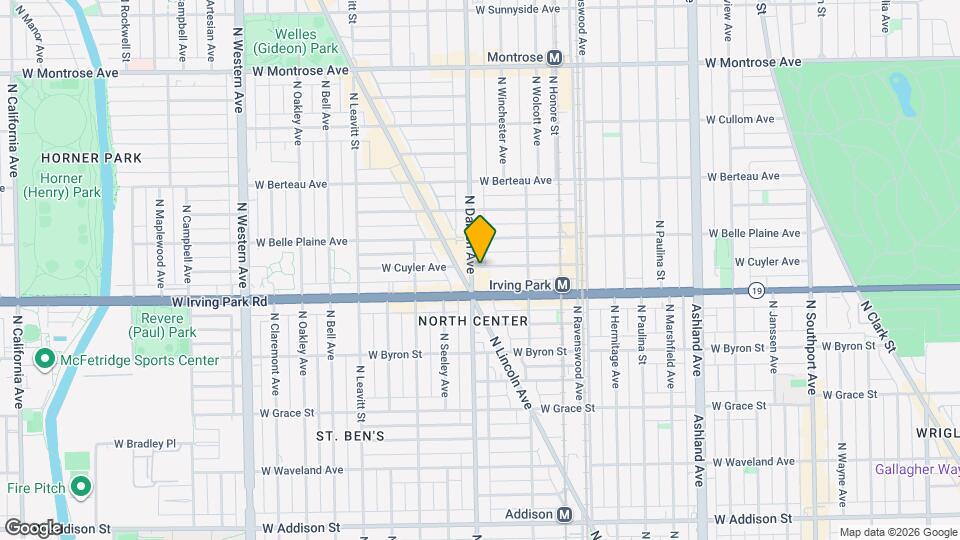 1949 W Cuyler Ave, Unit 1949-3 Mapa y Detalles de la Ubicación