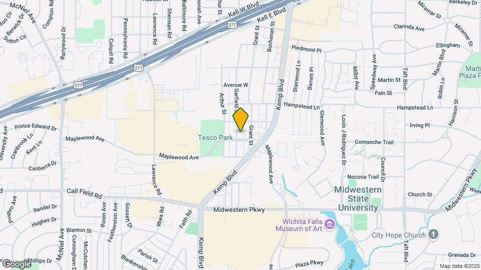 3513 Garfield St Map and Location Details