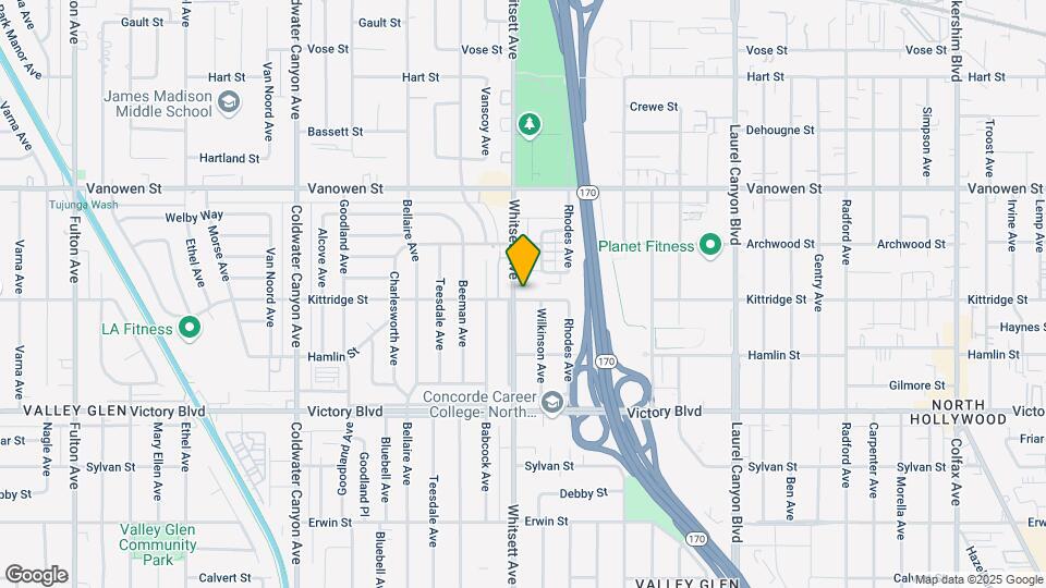 6600 Whitsett Ave Map and Location Details