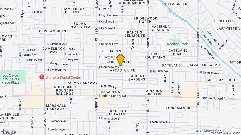 3749 E MONTECITO AVE Map and Location Details