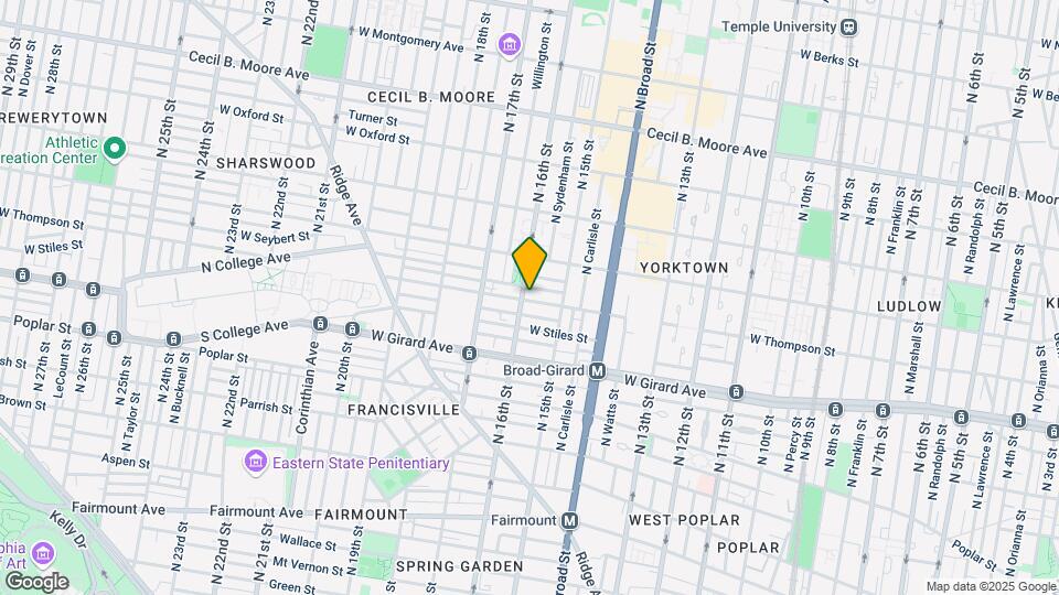 1541 W Thompson St Map and Location Details