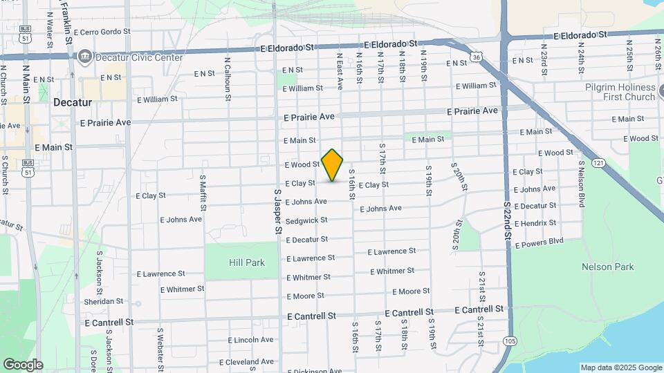 1453 E Clay St Map and Location Details