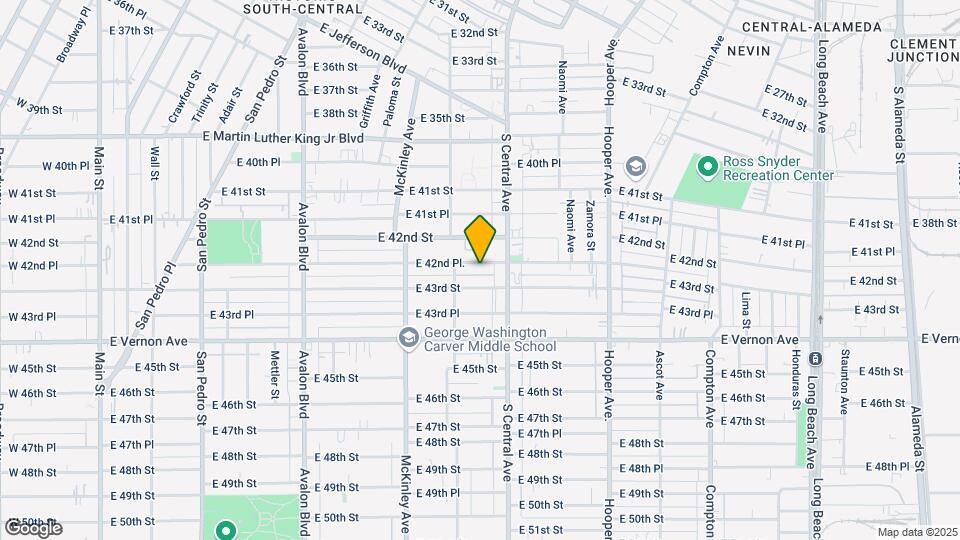 1026 E 42nd Pl Mapa y Detalles de la Ubicación