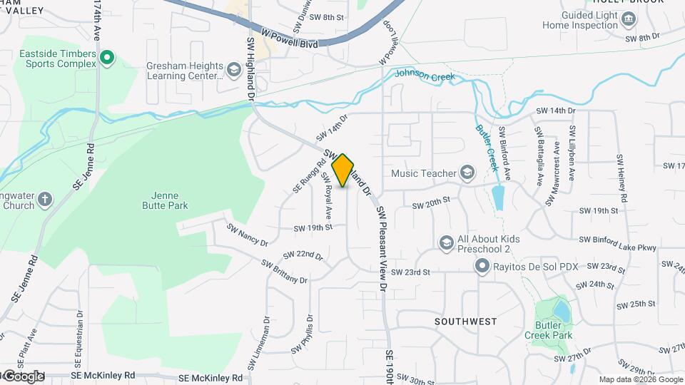 1707 SW Hartley Ave Map and Location Details