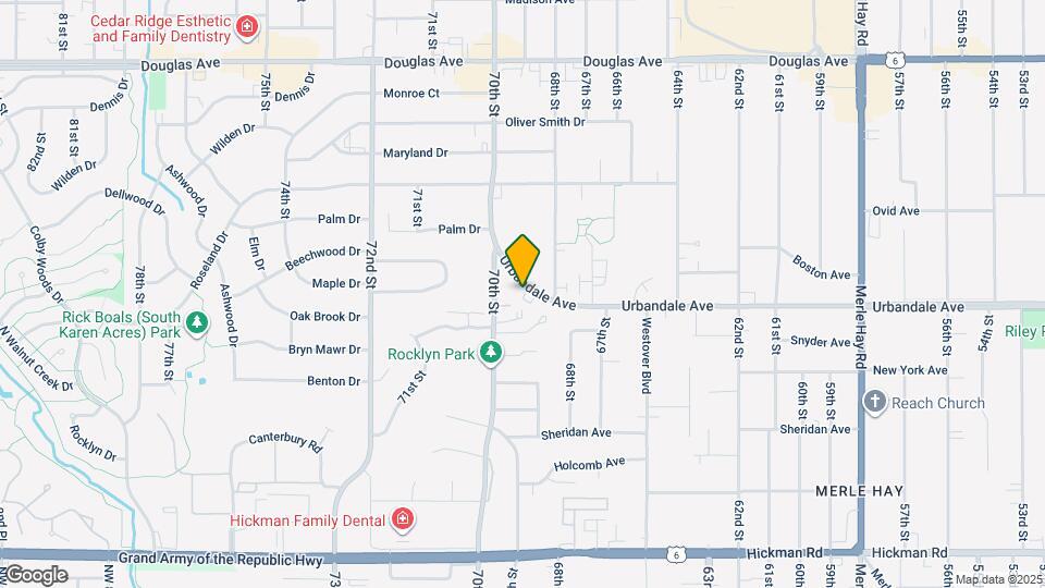 6904 Urbandale Ave Map and Location Details