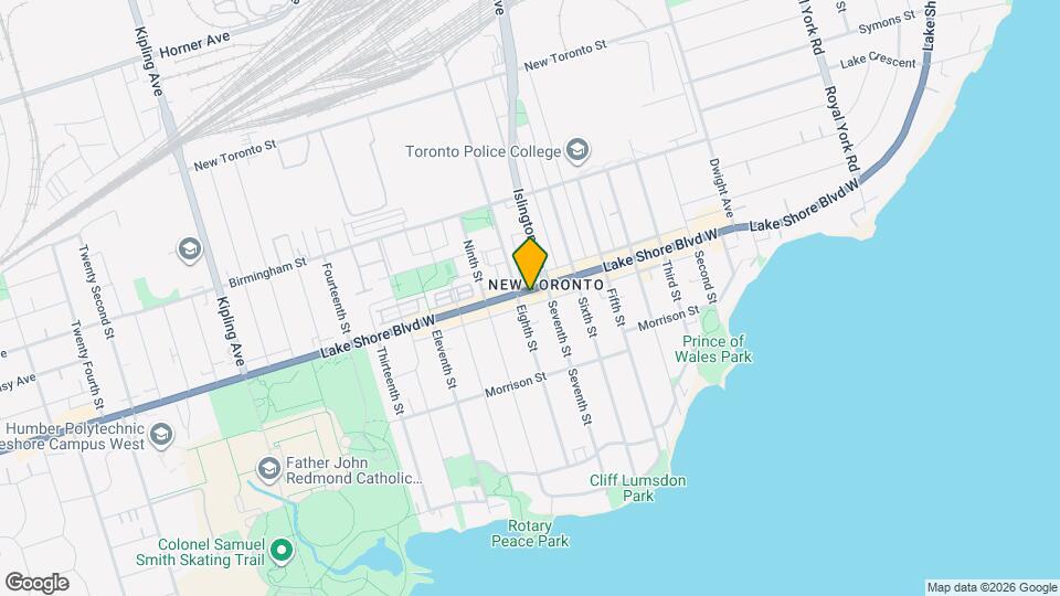 2961 Lake Shore Blvd W Map and Location Details