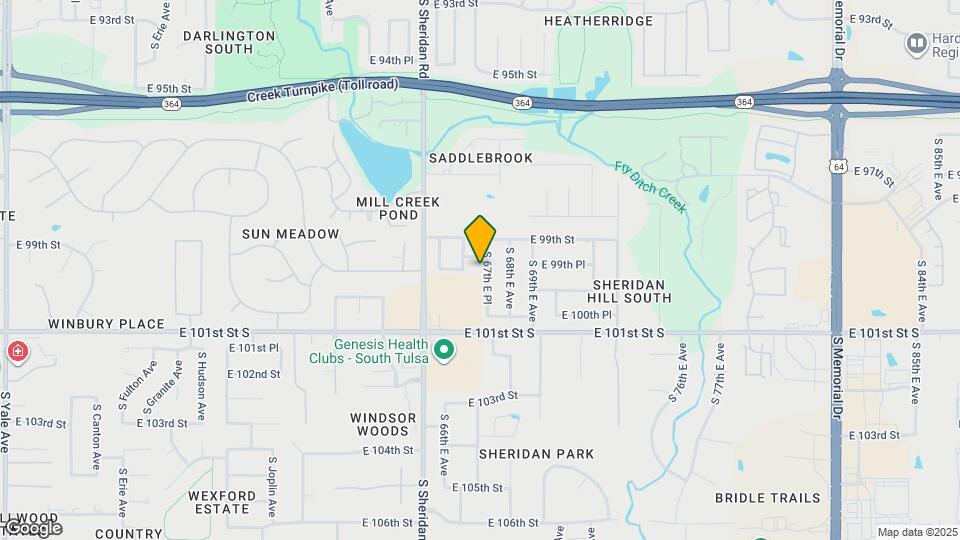 9930 S 67th E Pl Map and Location Details