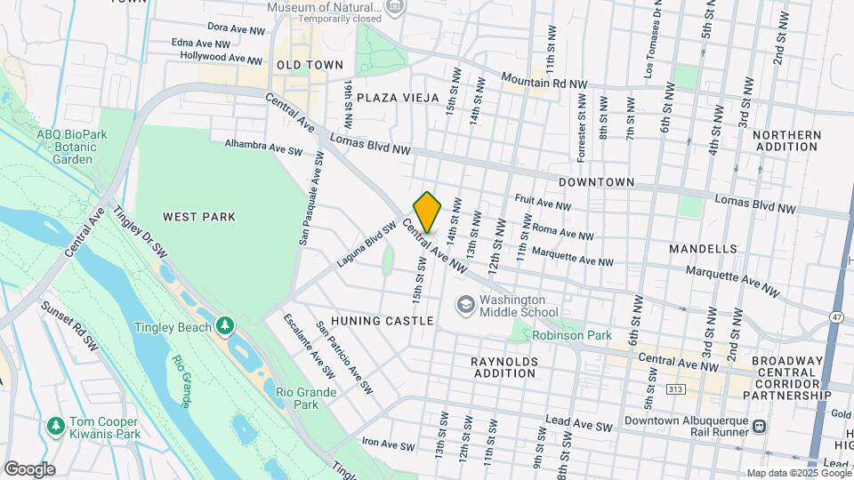 1503 Central Ave NW Map and Location Details