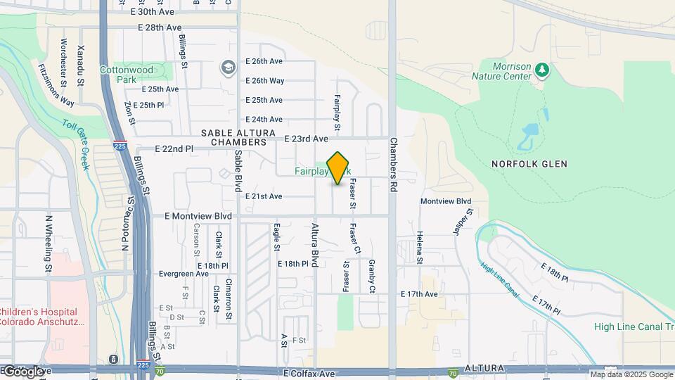 2132 Fairplay St, Unit Upper Level Map and Location Details