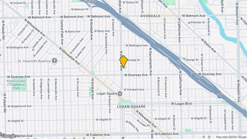 2819 N Kedzie Ave, Unit 1 Map and Location Details