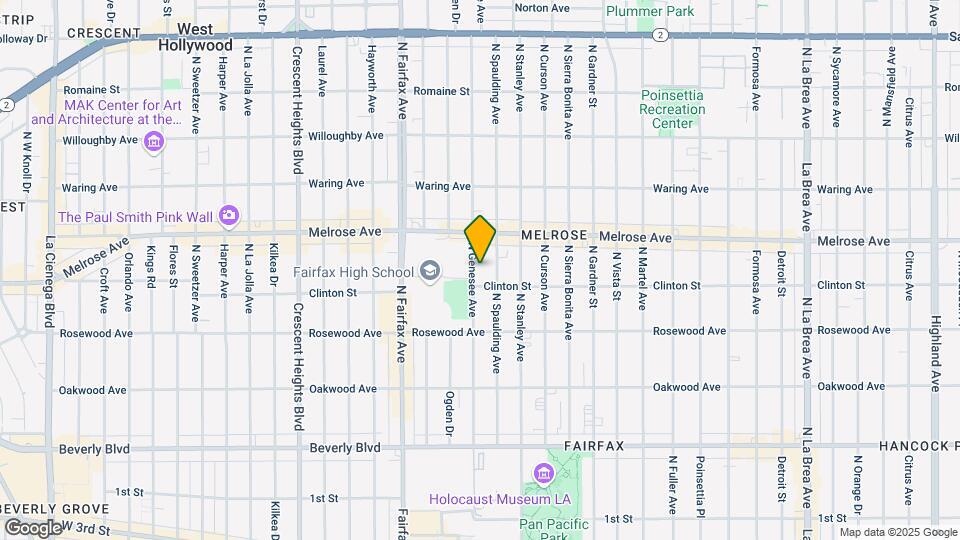 616 N Genesee Ave Mapa y Detalles de la Ubicación