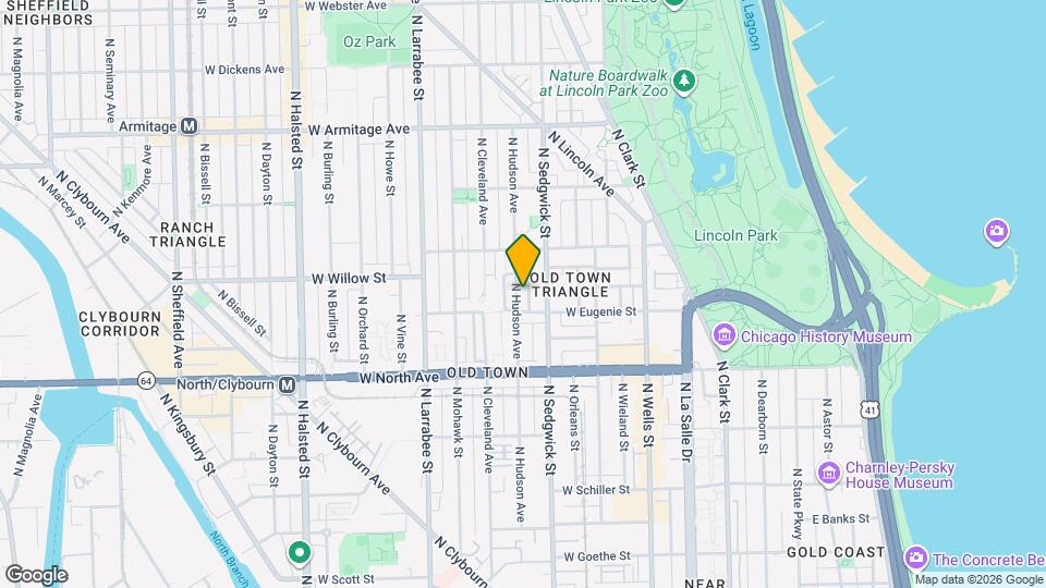 1717 N Hudson Ave Map and Location Details