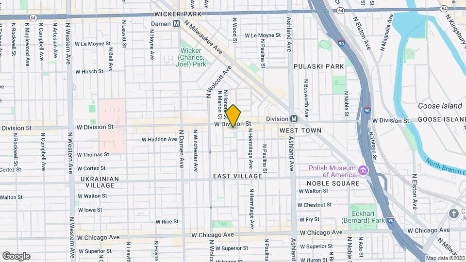 1142 N Wood St Map and Location Details