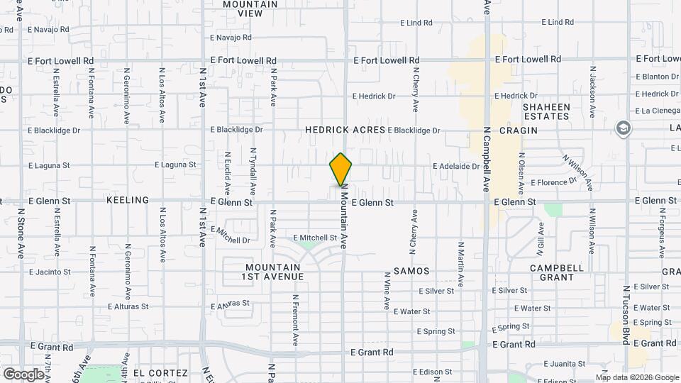 2809 N Mountain Ave Map and Location Details