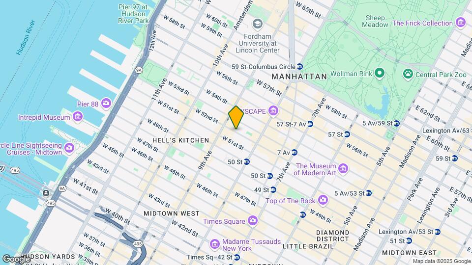 365 W 52nd St Map and Location Details