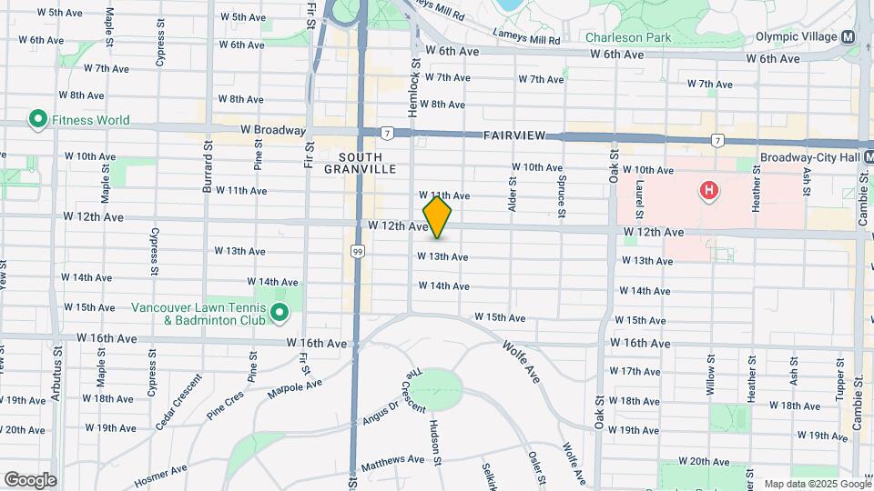 1355 W 13th Ave Map and Location Details