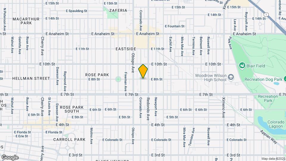 790 Coronado Ave Mapa y Detalles de la Ubicación