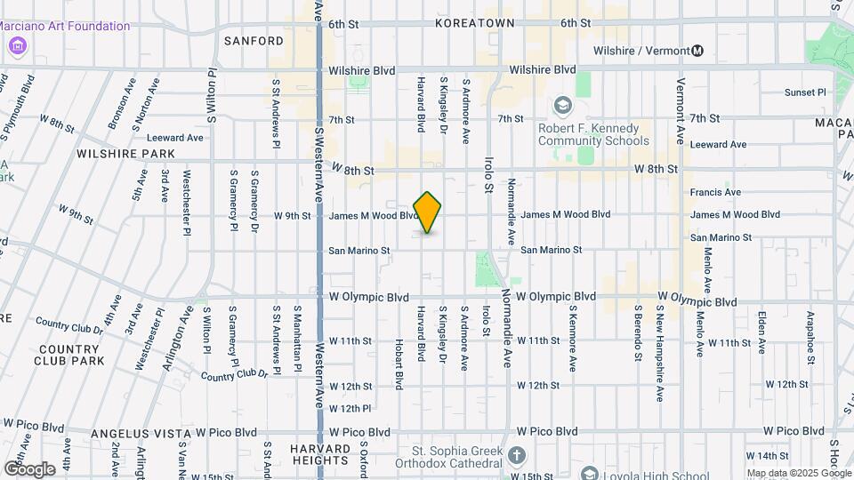 926 S Harvard Blvd Map and Location Details