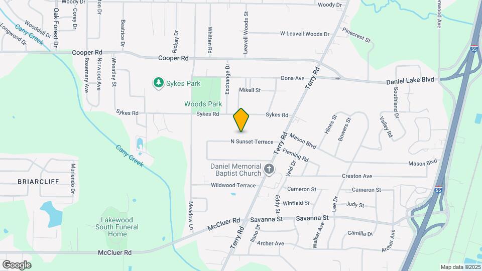 196 N Sunset Terrace Map and Location Details