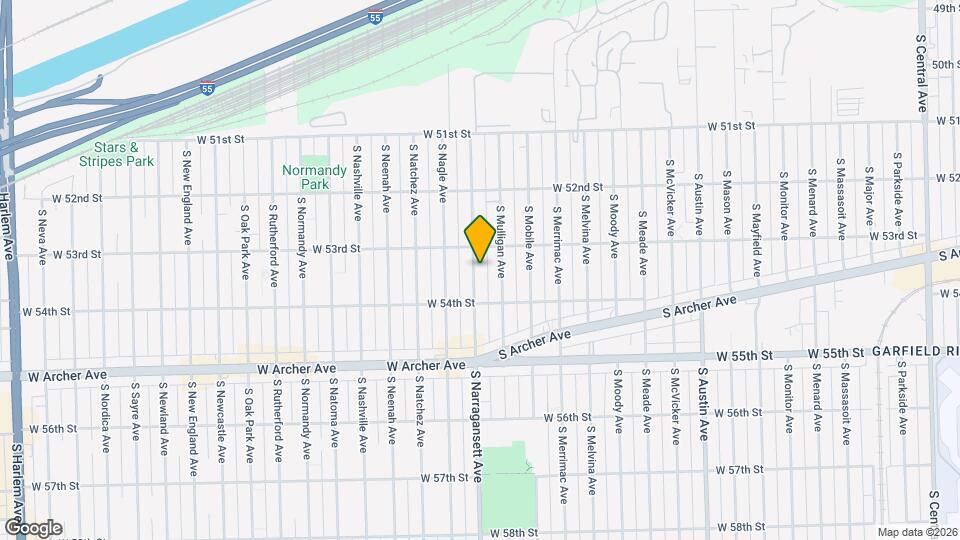 5323 S Narragansett Ave Map and Location Details