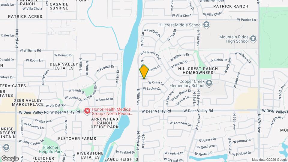 7472 W Crest Ln Map and Location Details