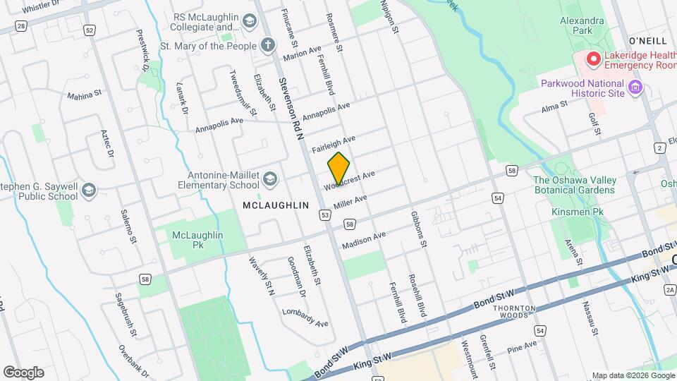 505 Woodcrest Ave Map and Location Details