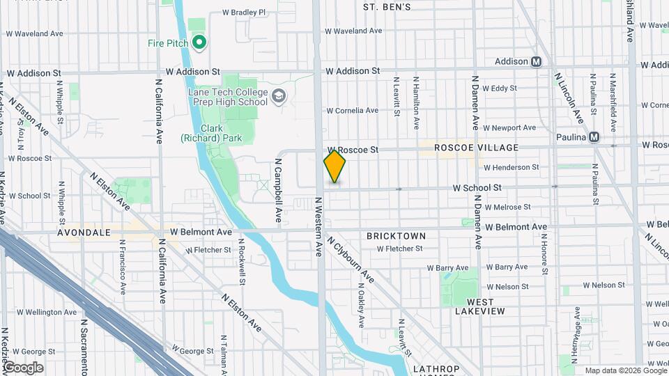 2342 W School St, Unit 1F Map and Location Details