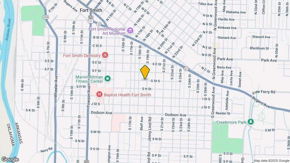 800 S 19th St Map and Location Details