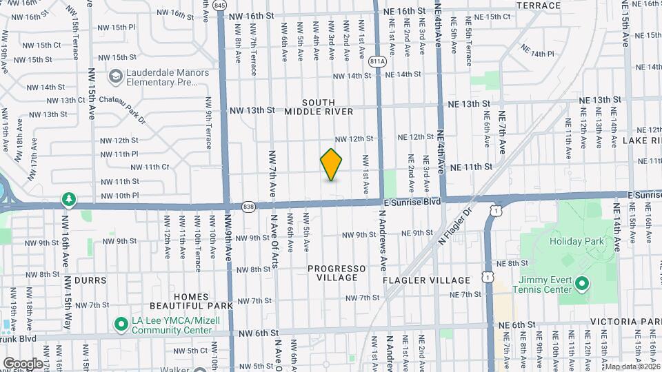 1025 NW 3rd Ave Map and Location Details