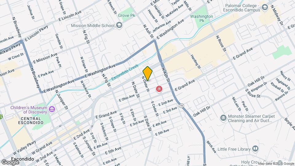 250 N Cedar St Map and Location Details