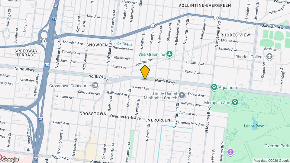 1553 North Pkwy Map and Location Details