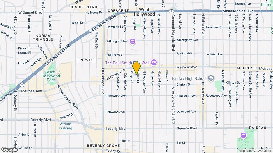 615 N Flores St Mapa y Detalles de la Ubicación