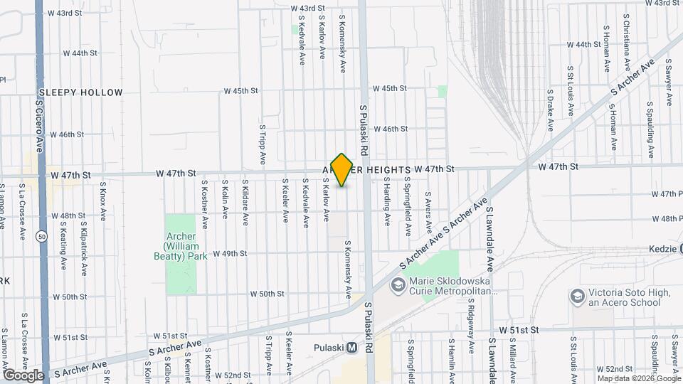 4730 S Komensky Ave Map and Location Details