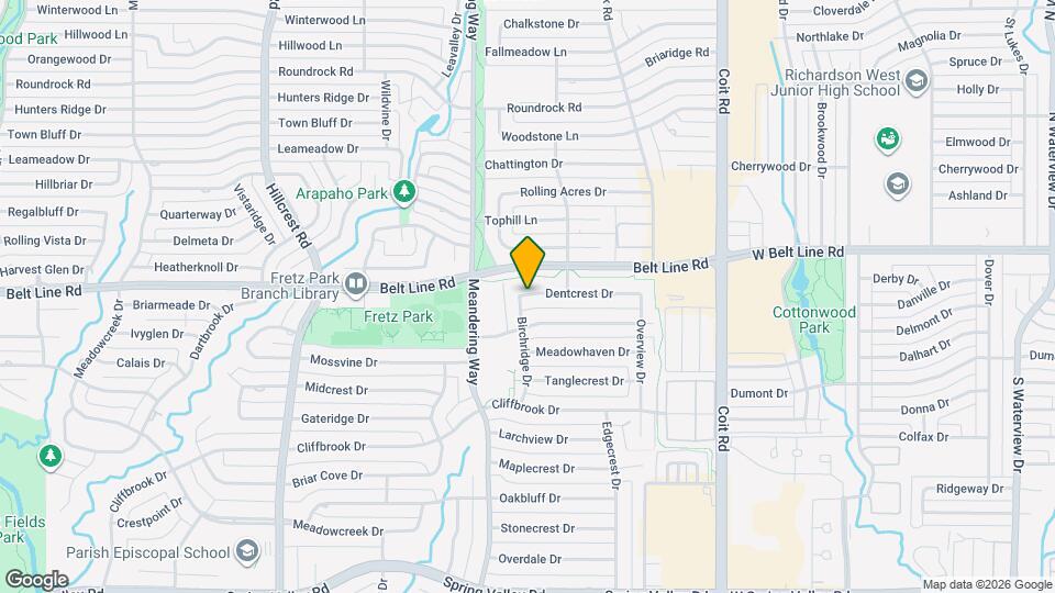 7620 Dentcrest Dr Map and Location Details