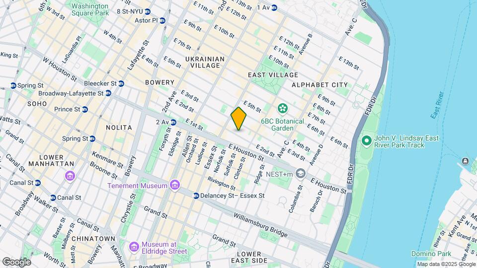 176 E 2nd St Mapa y Detalles de la Ubicación