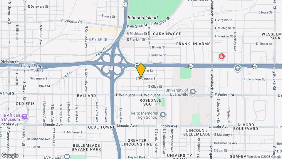 201 S Willow Rd Map and Location Details