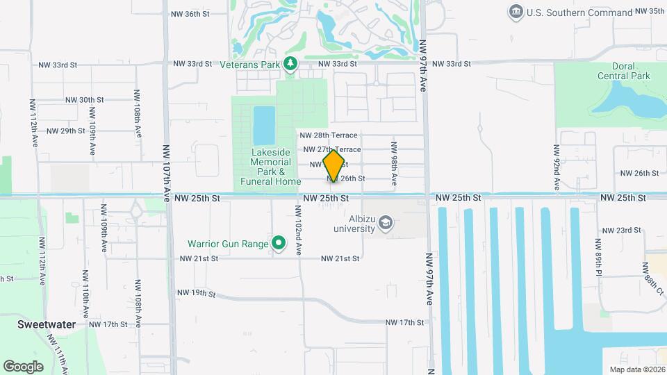 9999 NW 25th Terrace Map and Location Details