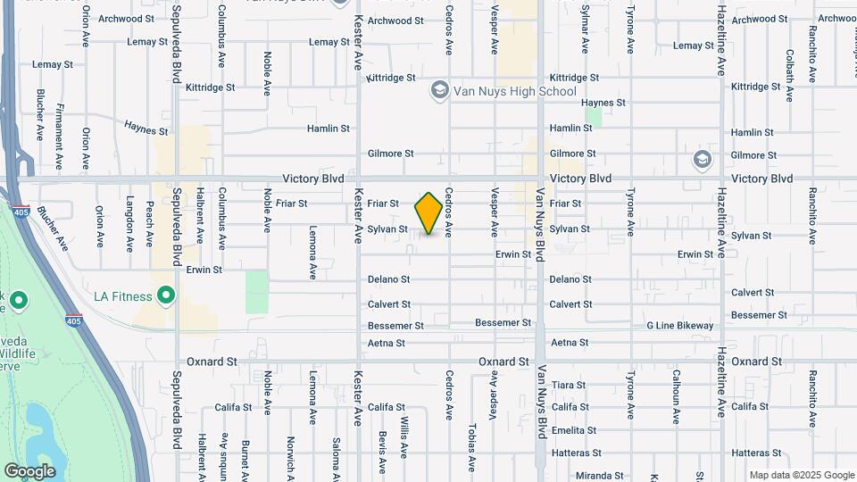 14728 Sylvan St Map and Location Details
