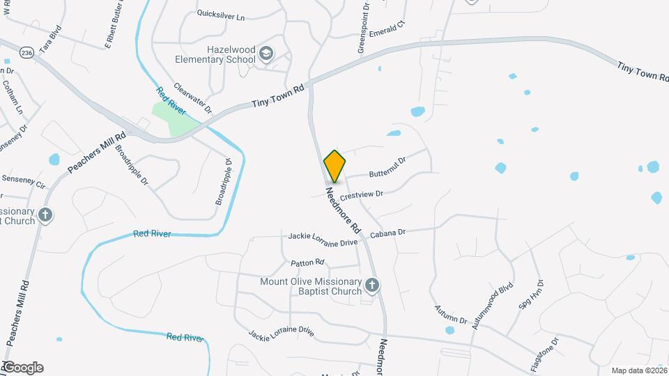 1909 Needmore Rd Map and Location Details