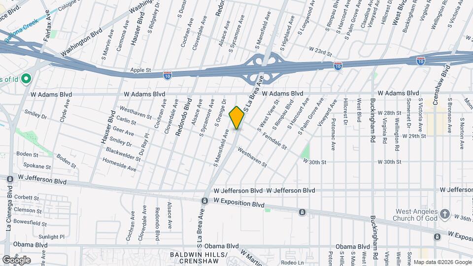 2733 S La Brea Ave, Unit 2733 Map and Location Details