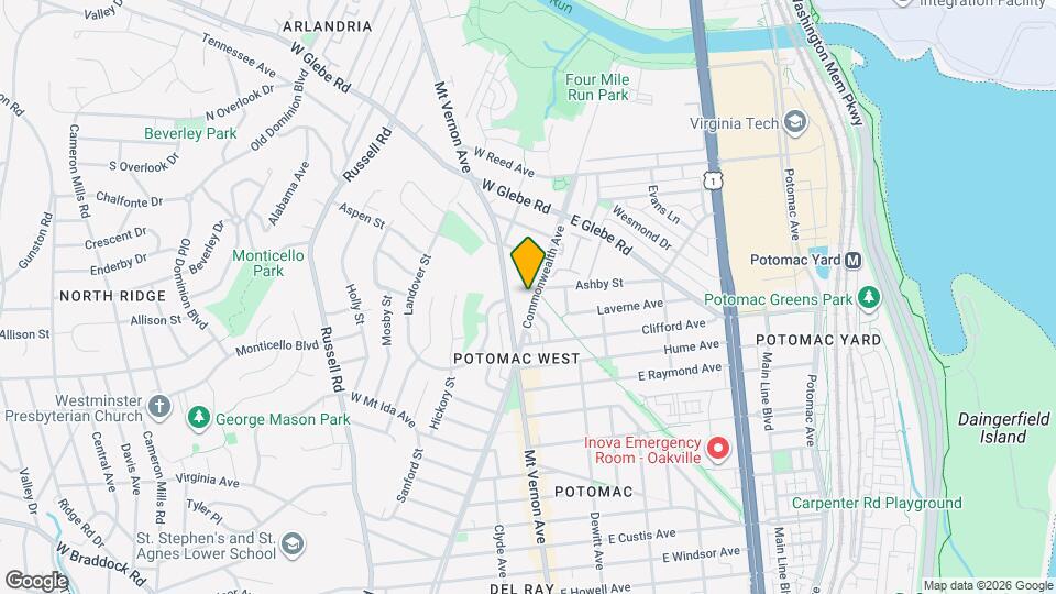 3102 Commonwealth Ave, Unit 104 Map and Location Details