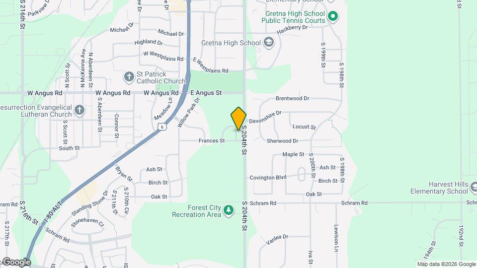 11617 S 205th St Mapa y Detalles de la Ubicación