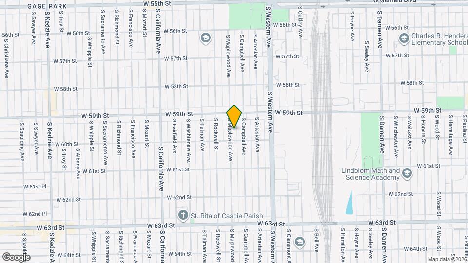 5939 S Maplewood Ave, Unit 2 Map and Location Details