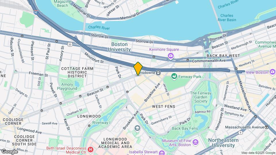 833 Beacon St, Unit 302 Map and Location Details