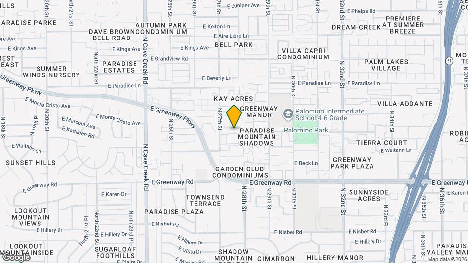 2725 E Tierra Buena Ln Map and Location Details
