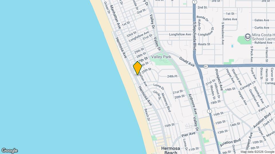 2464 Hermosa Ave Map and Location Details