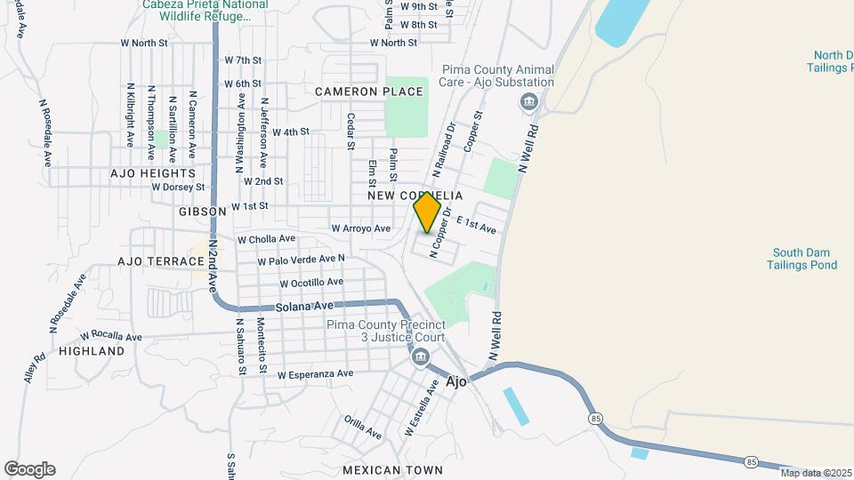 110 E Arroyo Ave Mapa y Detalles de la Ubicación